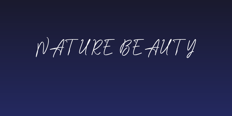 Nature Beauty Social Header