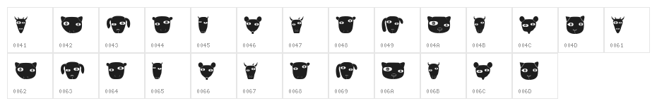 Nature Regular Character Map