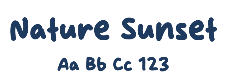 Nature Sunset Font Preview