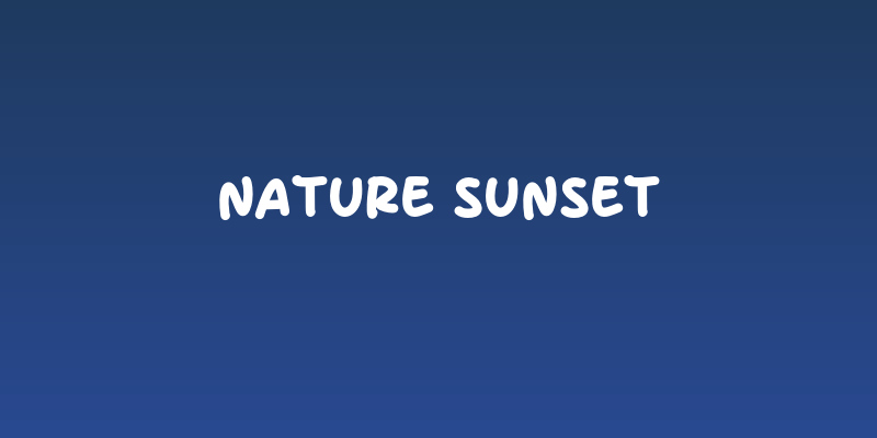 Nature Sunset Social Header