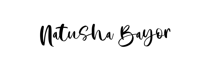 Natusha Bayor  フリーフォントのダウンロード