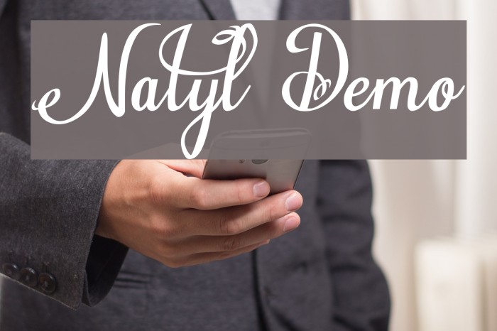 Natyl Demo Font examples