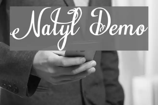 Natyl Demo Font examples