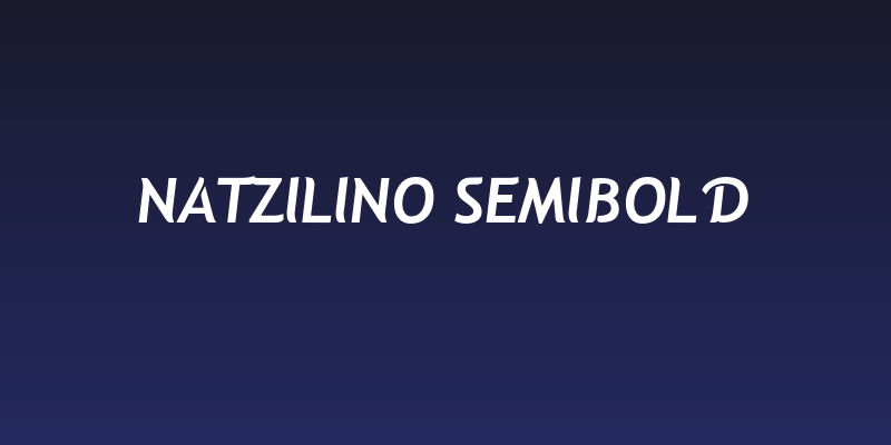 Natzilino SemiBold Social Header