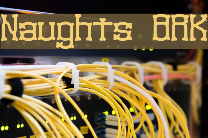 Naughts BRK Font examples