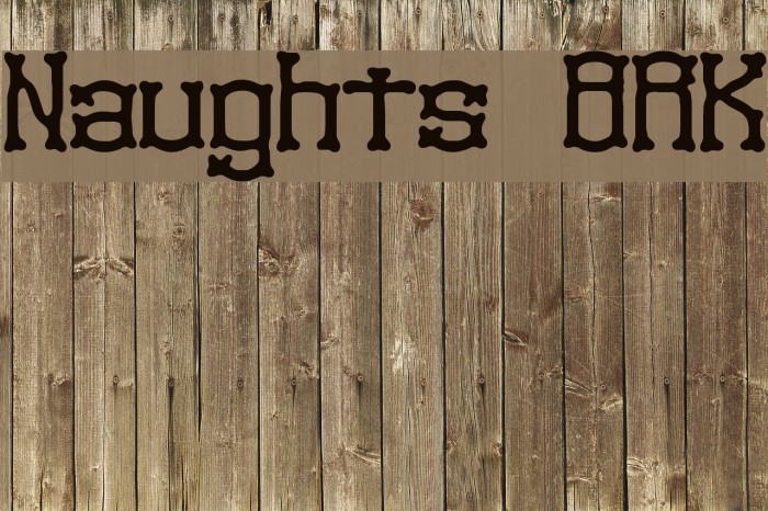 Naughts BRK Font examples
