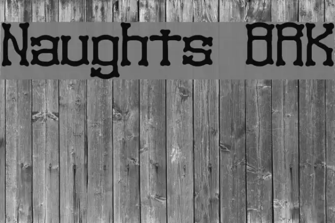 Naughts BRK フォント examples