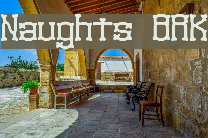 Naughts BRK Font examples