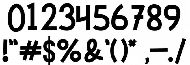 Naughty Monster Font OTHER CHARS