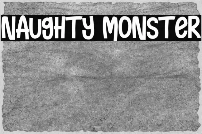 Naughty Monster Font examples