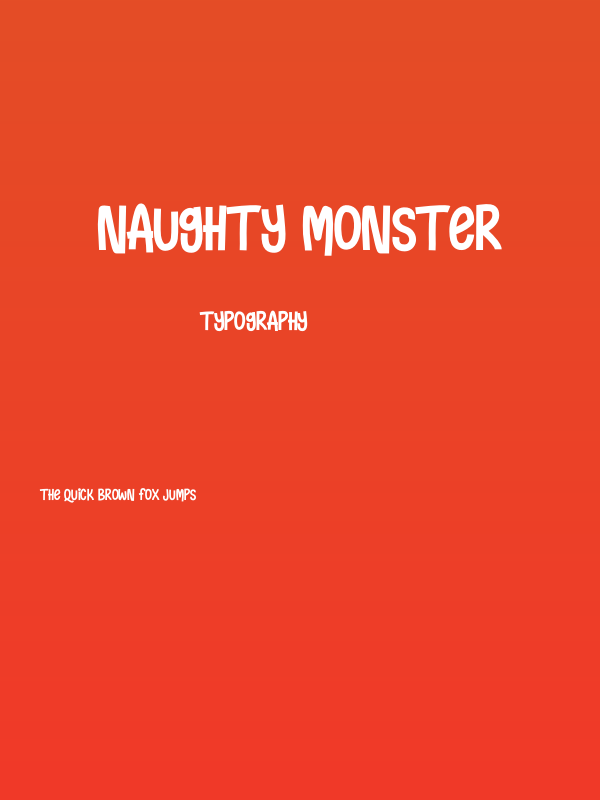 Naughty Monster Poster