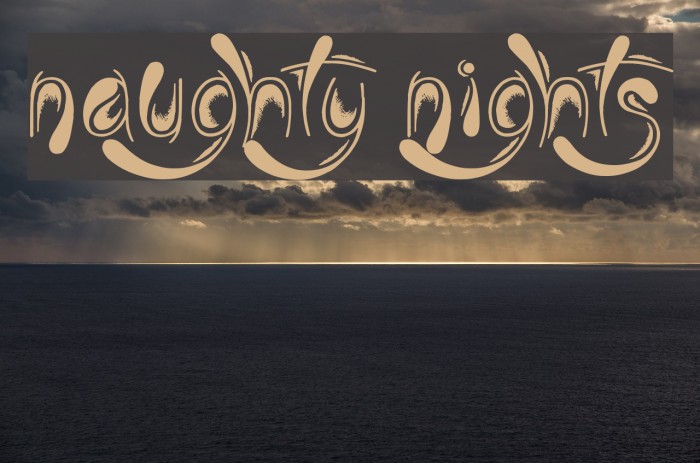 Naughty Nights Font examples