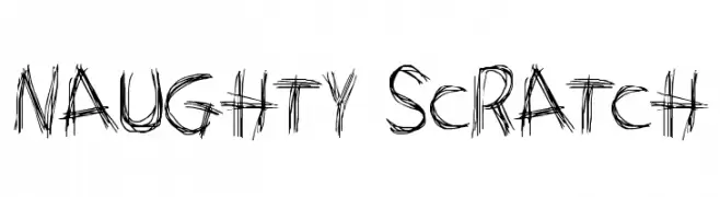 Naughty Scratch  Frei Schriftart Herunterladen