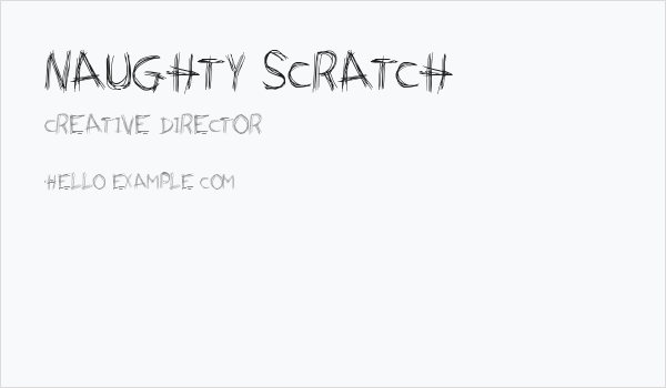 Naughty Scratch Business Card