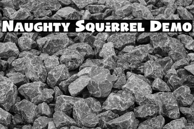 Naughty Squirrel Demo Font examples