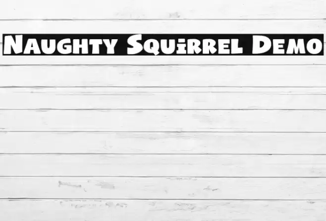 Naughty Squirrel Demo Font examples