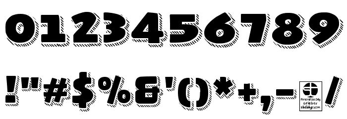 Naughty Squirrel Shadowed Demo Font OTHER CHARS