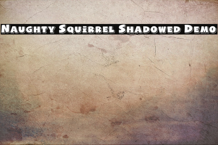 Naughty Squirrel Shadowed Demo Font examples