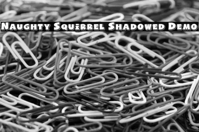 Naughty Squirrel Shadowed Demo フォント examples