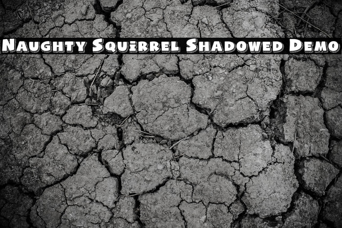 Naughty Squirrel Shadowed Demo Font examples