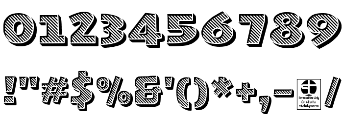 Naughty Squirrel Striped Demo Font OTHER CHARS