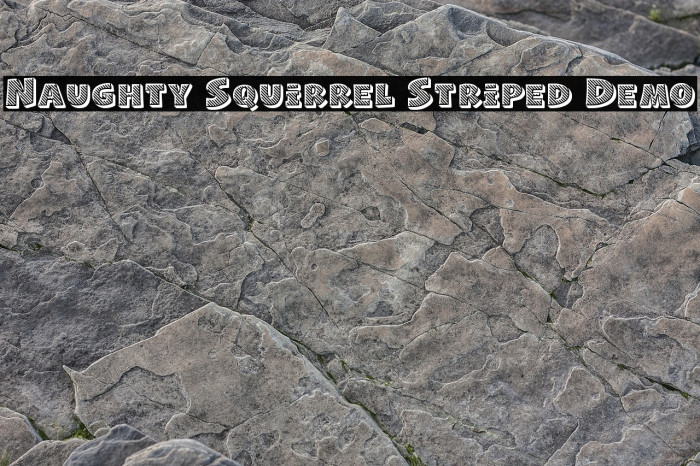 Naughty Squirrel Striped Demo Font examples