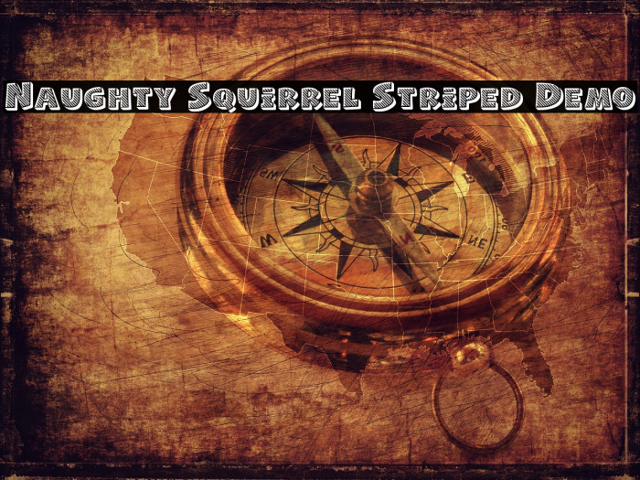 Naughty Squirrel Striped Demo Font examples