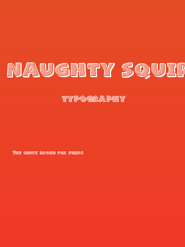 Naughty Squirrel Striped Demo Poster