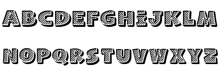 Naughty Squirrel Striped Demo Font LOWERCASE
