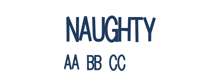 Naughty Font Preview