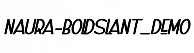 Naura-BoldSlant_DEMO  Frei Schriftart Herunterladen