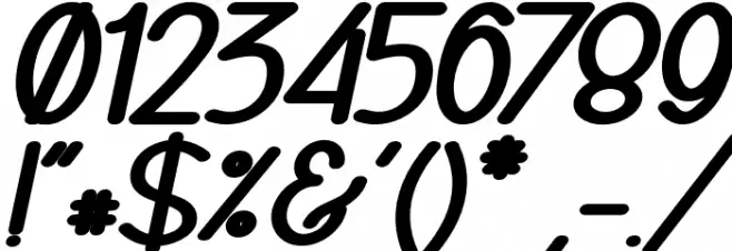 Naura-BoldSlant_DEMO Font OTHER CHARS