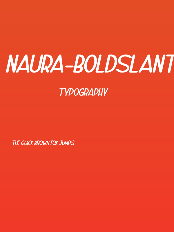 Naura-BoldSlant_DEMO Poster