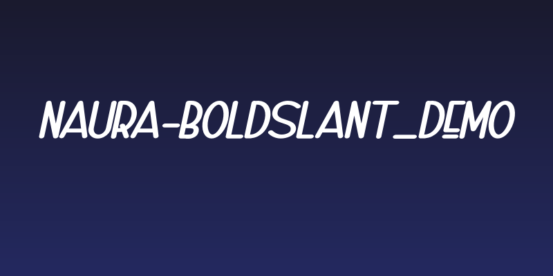 Naura-BoldSlant_DEMO Social Header