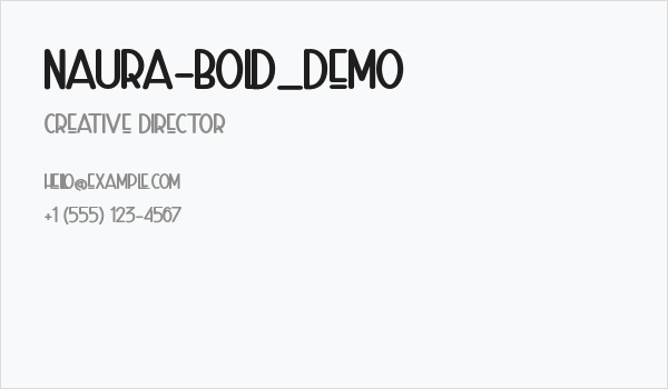 Naura-Bold_DEMO Business Card