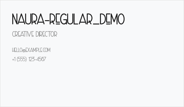 Naura-Regular_DEMO Business Card