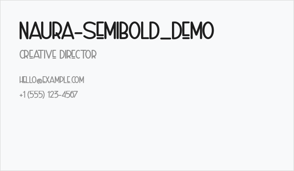 Naura-SemiBold_DEMO Business Card