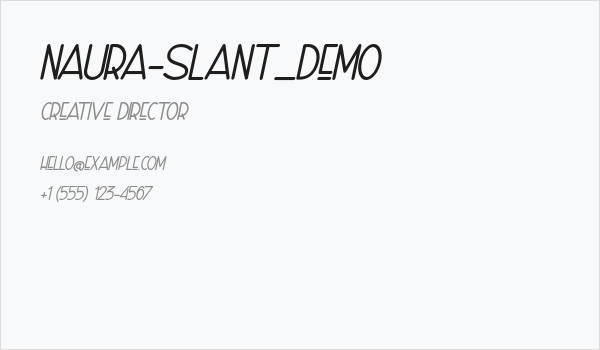 Naura-Slant_DEMO Business Card
