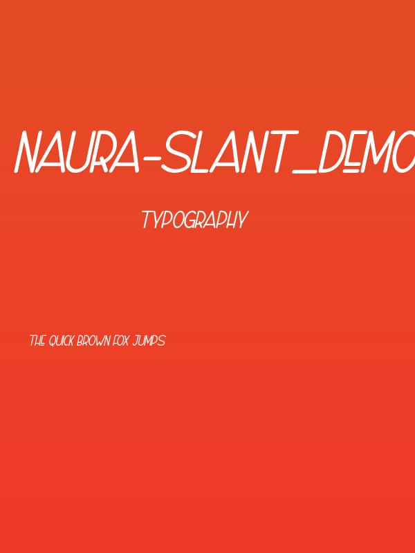 Naura-Slant_DEMO Poster
