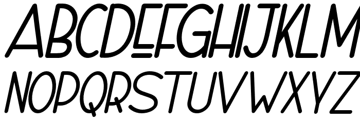 Naura-Slant_DEMO Font LOWERCASE