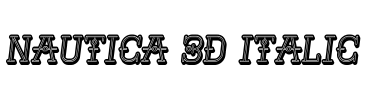 Nautica 3D Italic  免费字体下载