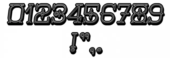 Nautica 3D Italic Font OTHER CHARS