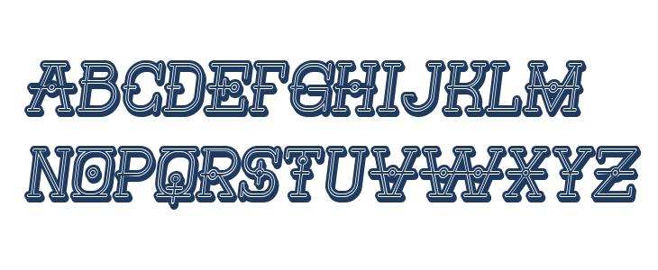 Nautica 3D Italic Lowercase