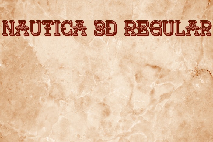 Nautica 3D Regular Font examples
