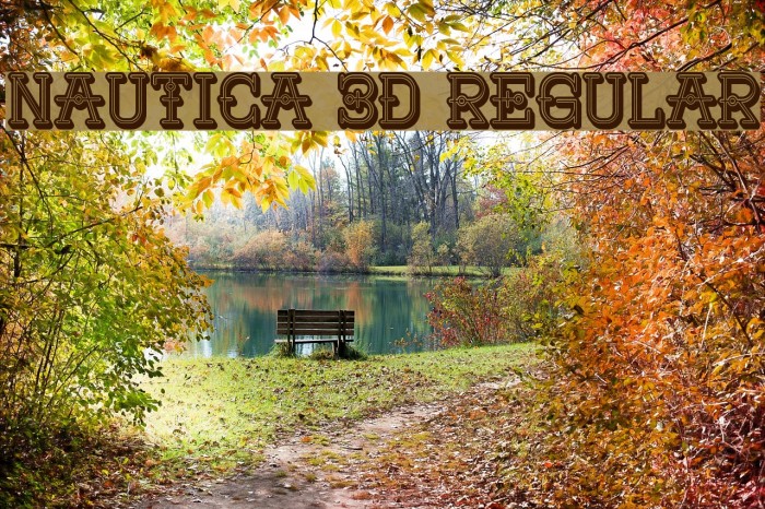 Nautica 3D Regular Font examples
