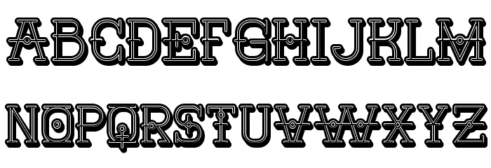 Nautica 3D Regular Font LOWERCASE