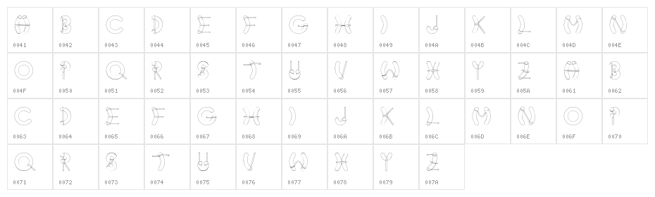 Nautical-Regular Character Map