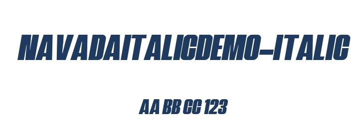 NavadaItalicDemo-Italic Font Preview
