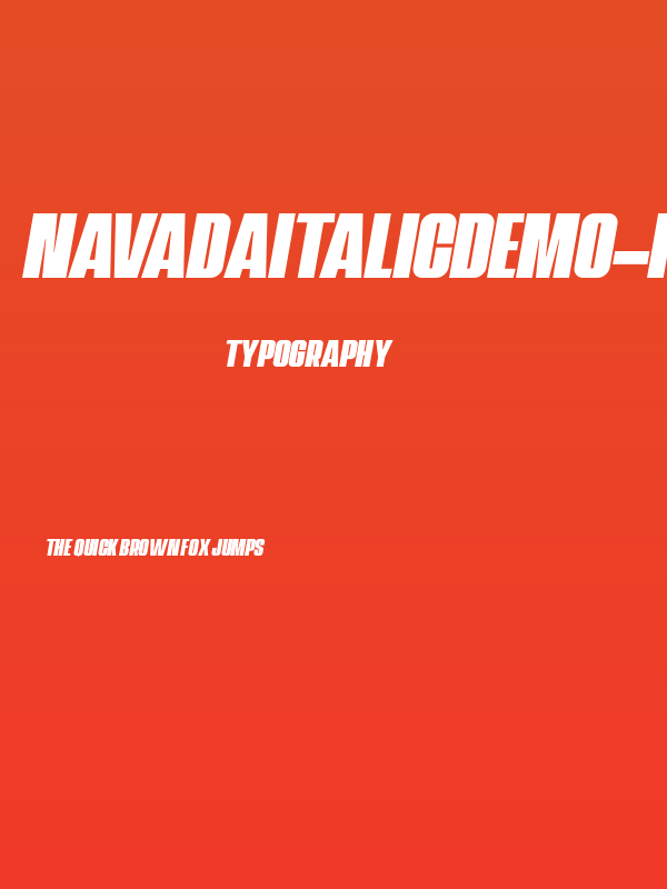 NavadaItalicDemo-Italic Poster