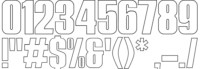NavadaOutlineDemo-Outline Font OTHER CHARS